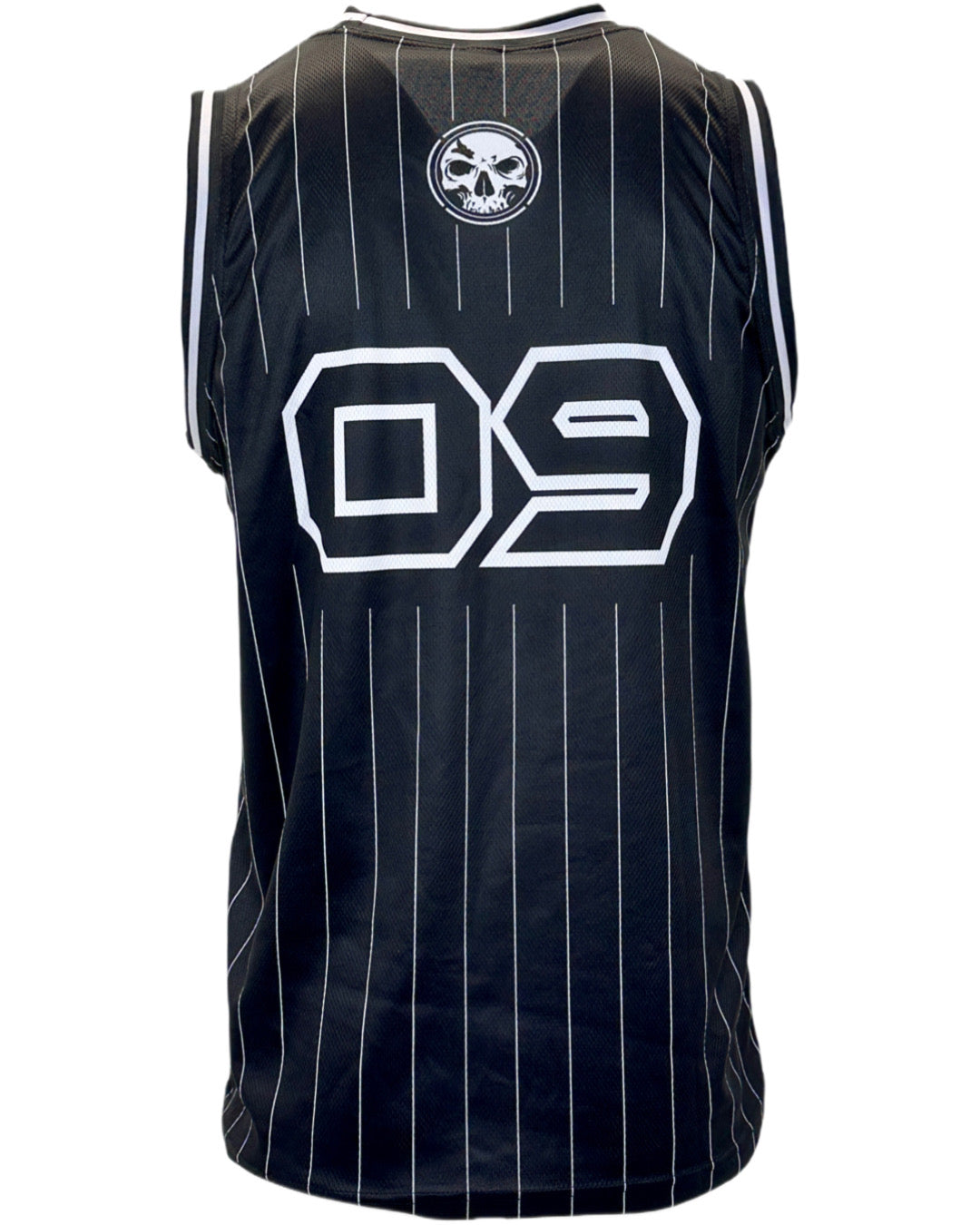 NOW AVAILABLE!  Black "09" Jersey - White Pinstripes