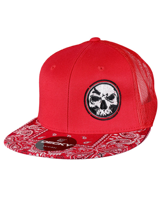 LIMITED EDITION Red Bandana Flat Bill Snapback