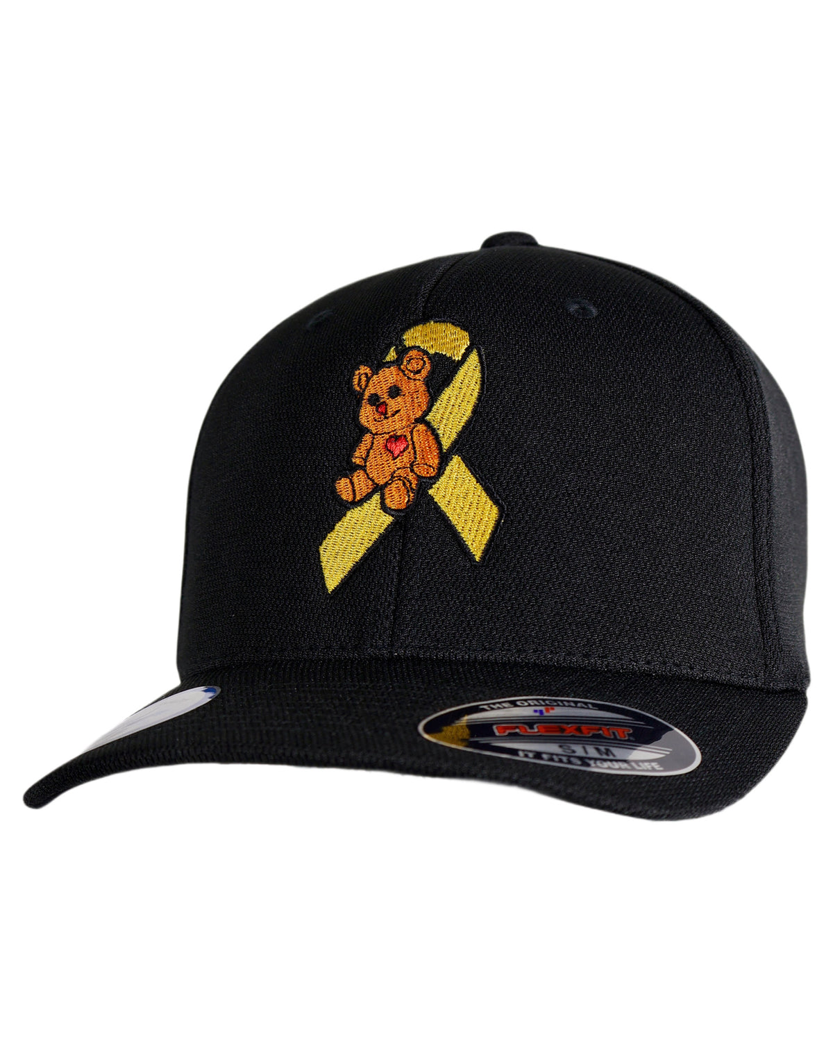 LIMITED EDITION Flexfit "Never Fade" Fighting Cancer Teddy Bear Cap