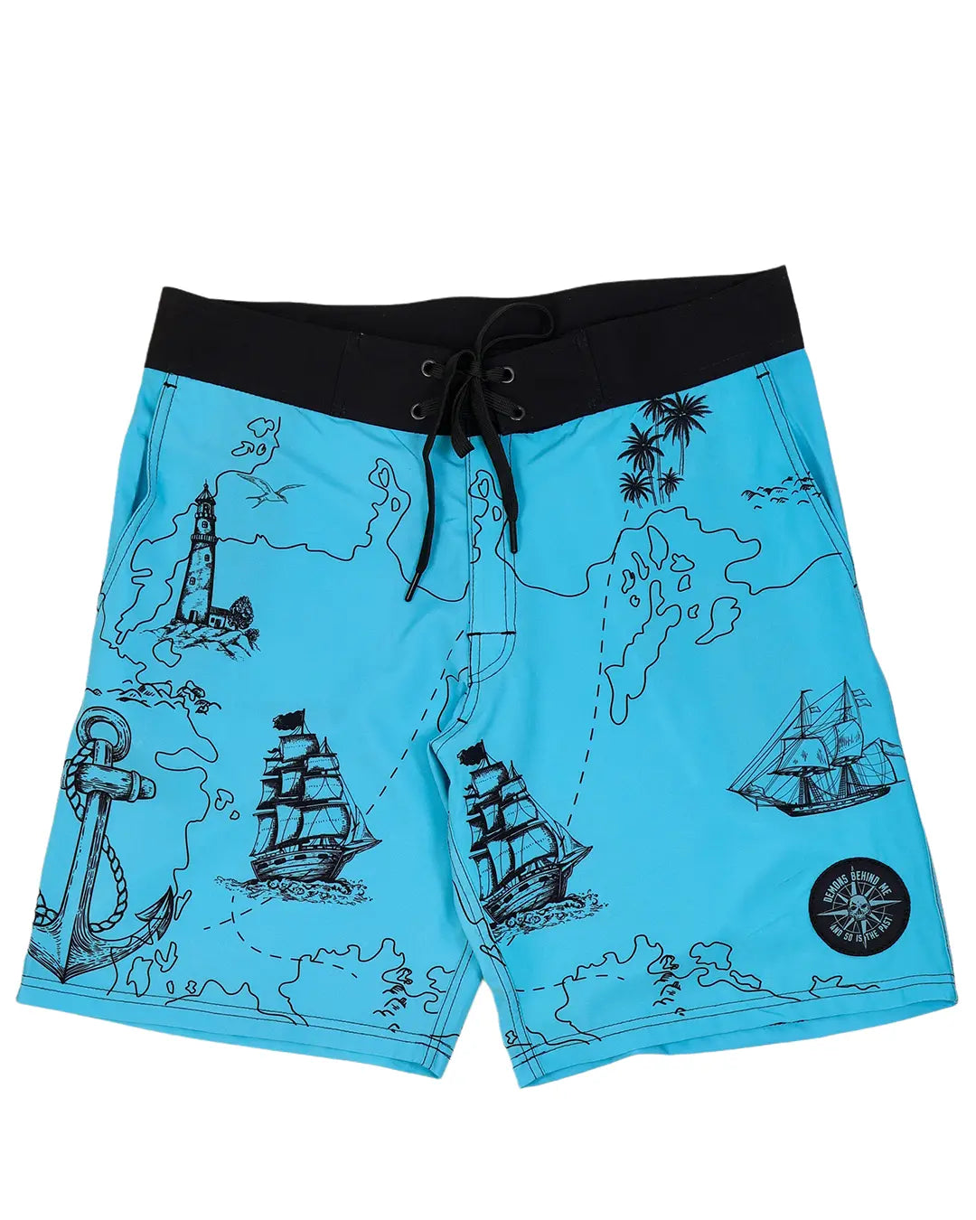 Nautical Compass Premium 4-Way Stretch Board Short