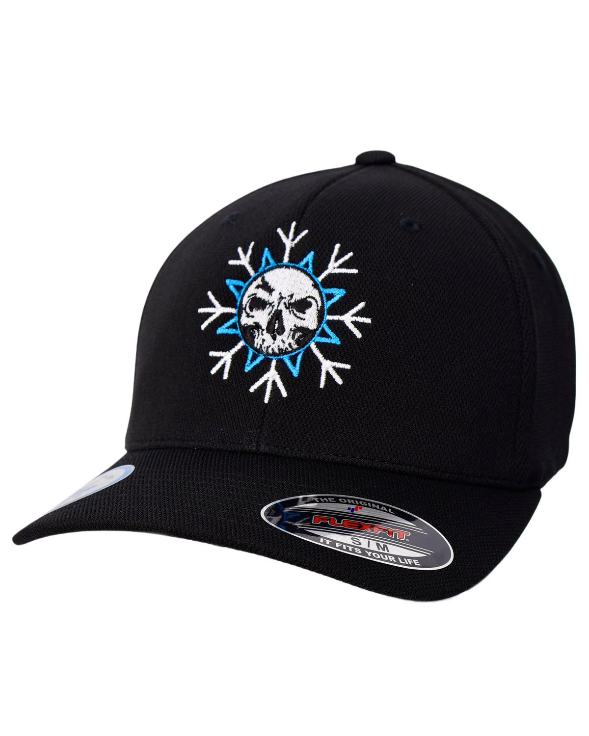 LIMITED EDITION! Skull-Flake Flexfit Black "Never Fade" Cap