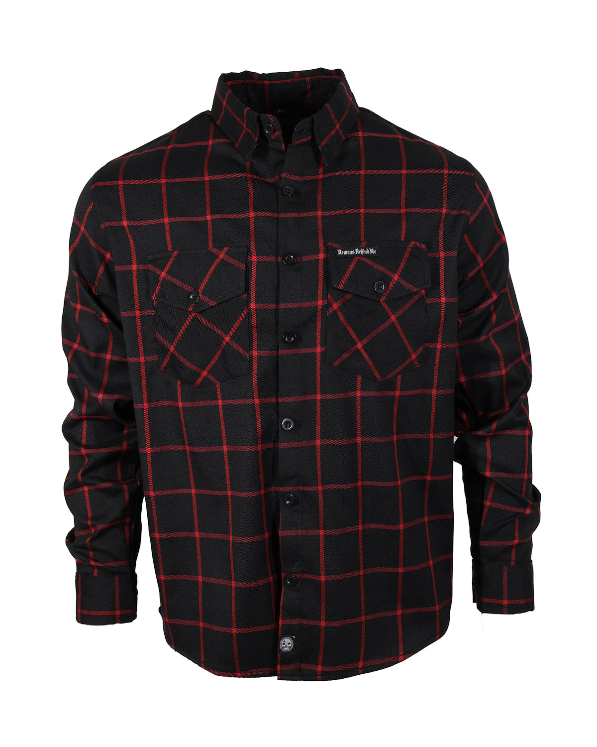 NEW! Black & Red Embroidered Flannel (Hidden Snap Collars) – Demons ...