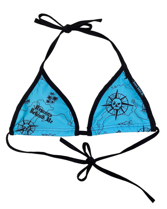 Nautical Compass Premium Bikini Top - (Removable Padding)
