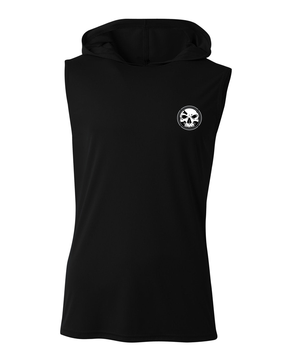 NEW! Men's Black Cooling Performance Sleeveless Hooded T-shirt