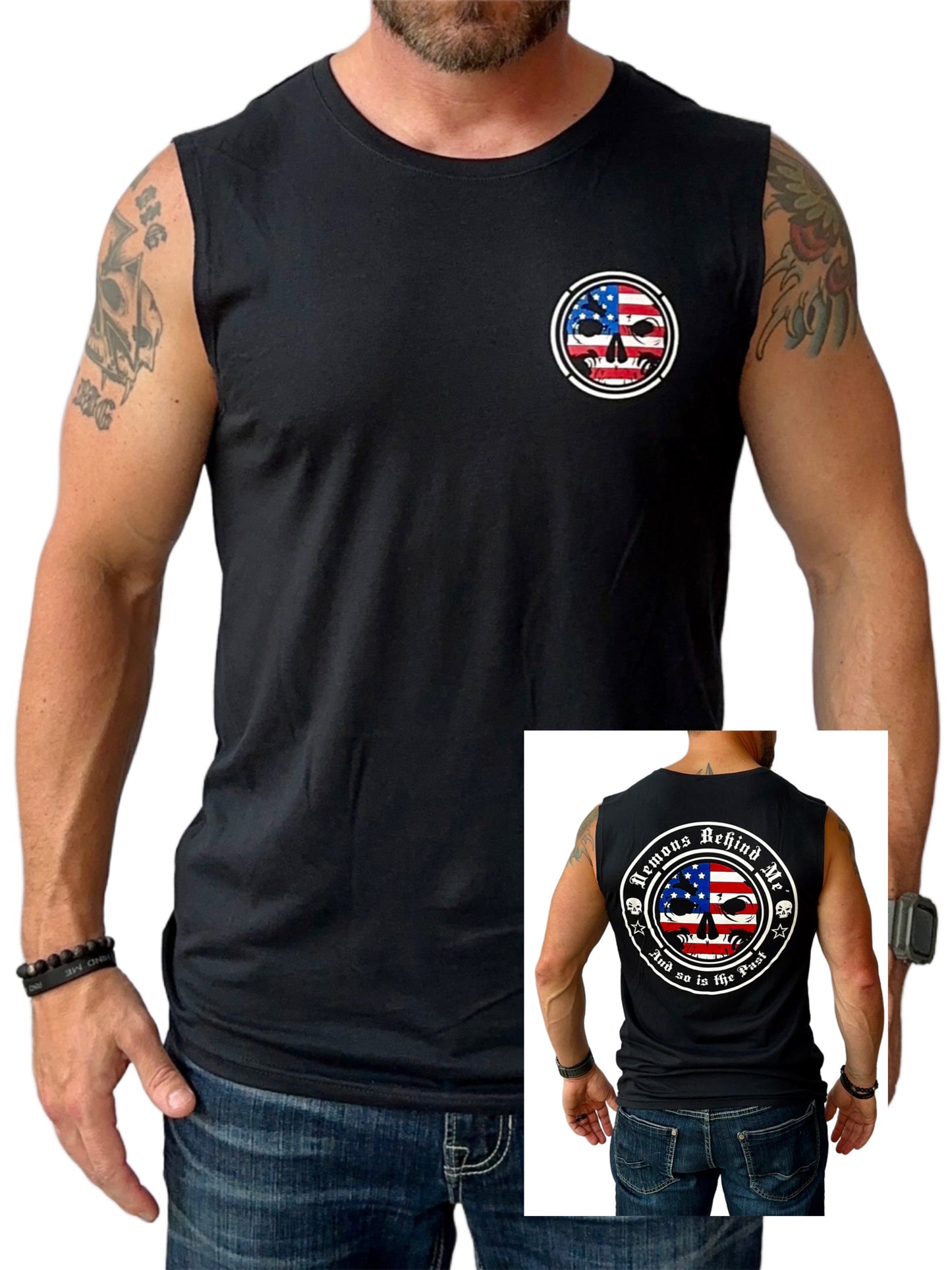 NEW! Men's Patriotic Cut-off T-Shirt