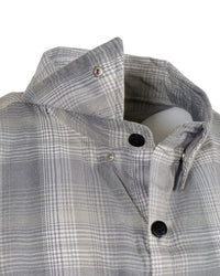 The "Storm" Grey & Gold Flannel (Hidden Snap Collars)