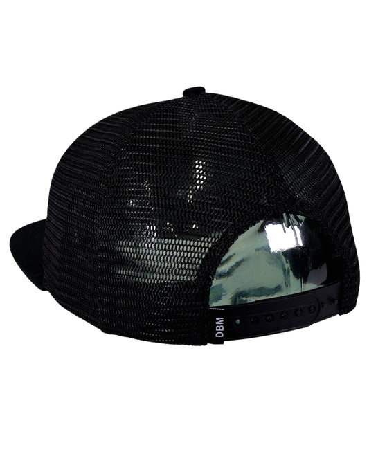 Black Classic Trucker Semicolon Patch Hat