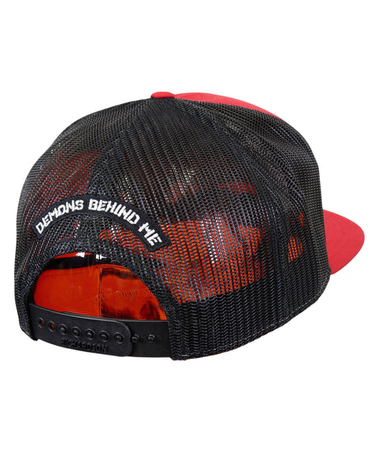LIMITED EDITION Richardson Red 7 Panel Cap - Black & White Two Tone Skull