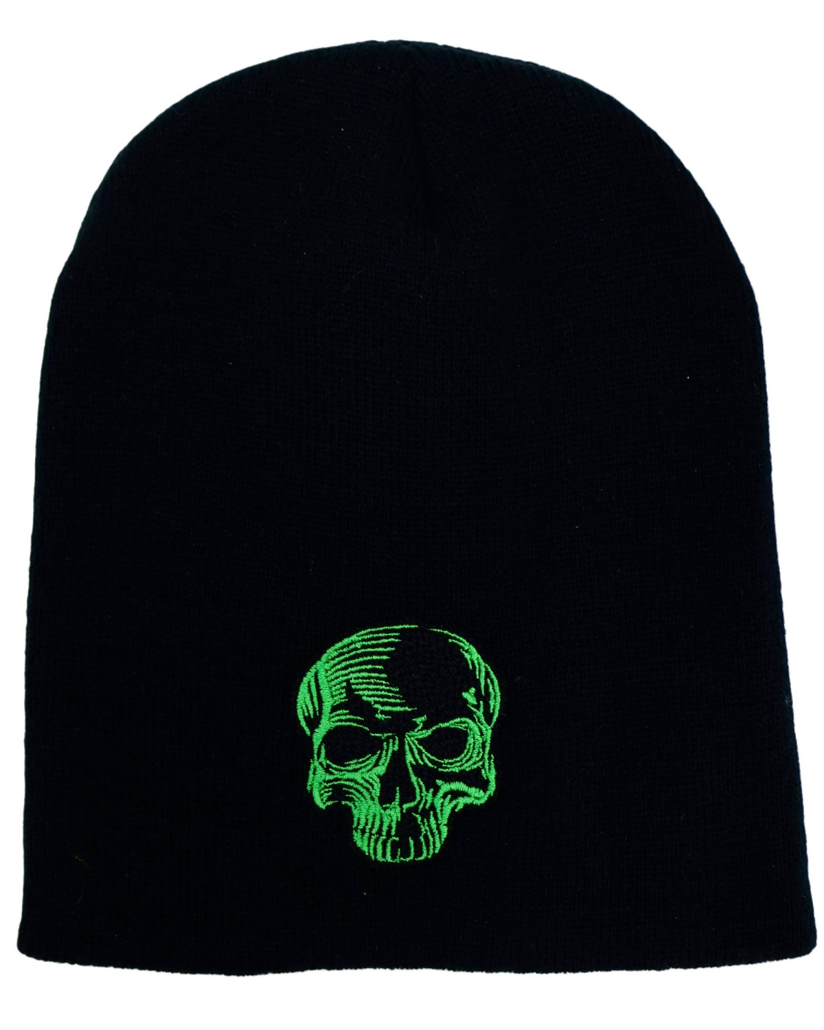 New- Toxic Green Skull Beanie