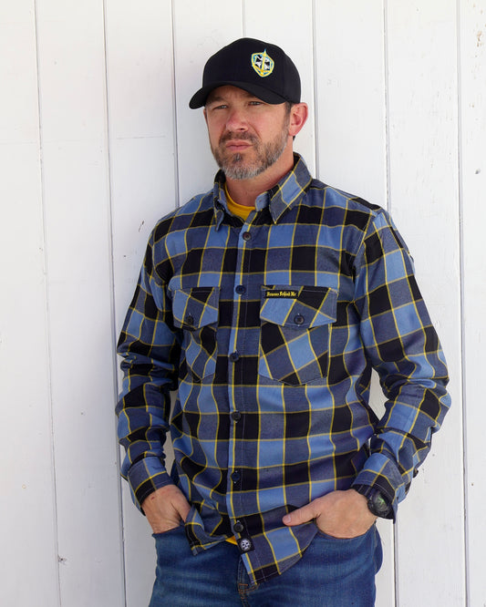 NEW! The "Poseidon" Flannel (Hidden Snap Collars)