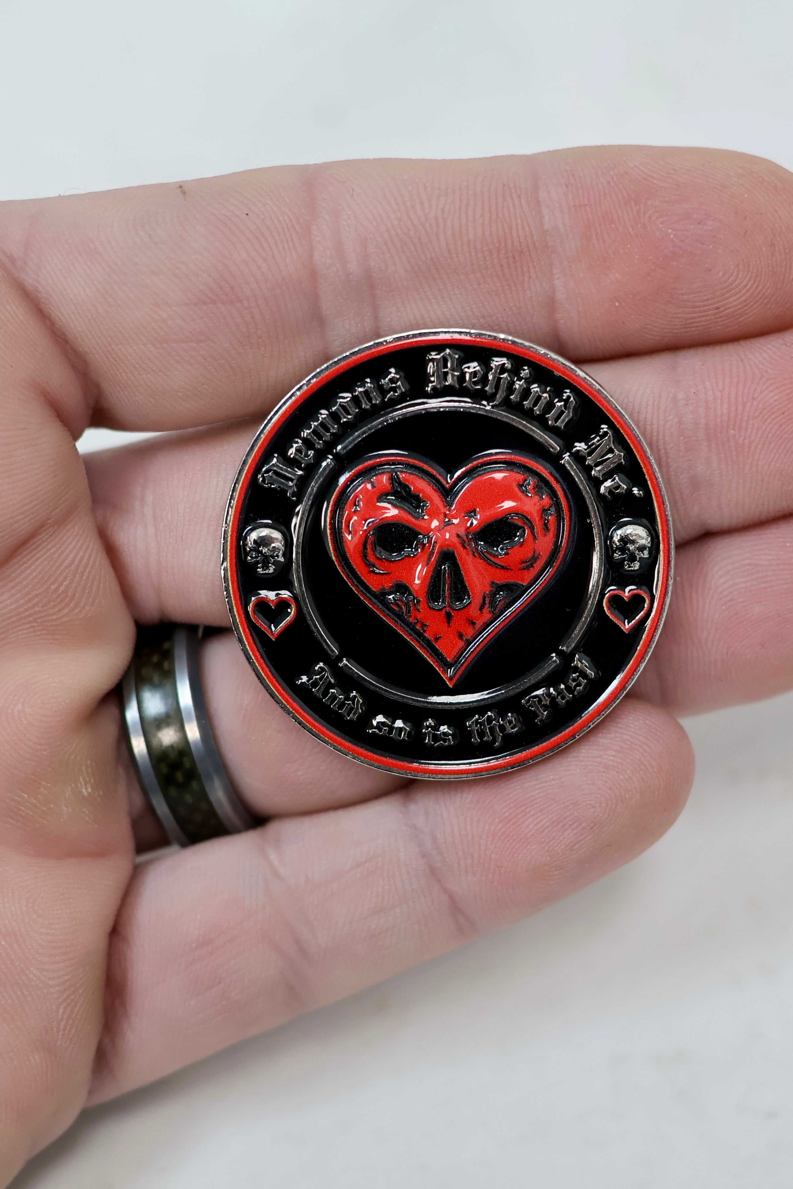 Heart Skull Two-Sided, 3D Logo Challenge Coin