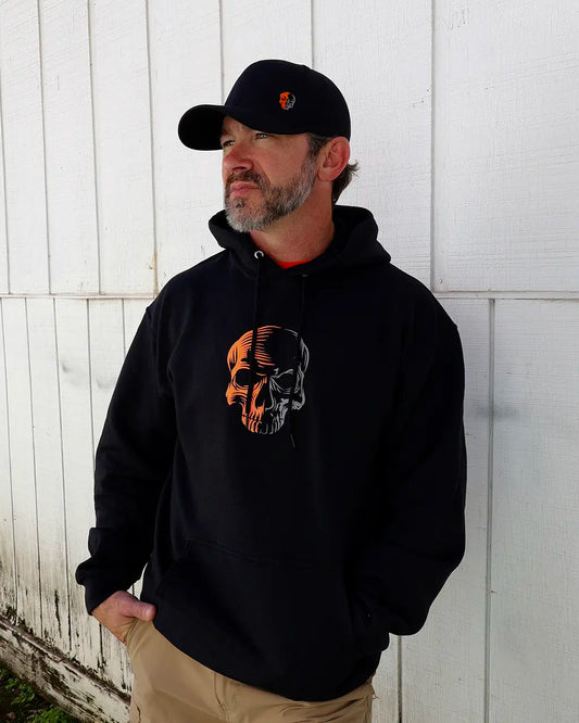 The "Blaze" Two-Tone Reflective Skull Premium Unisex Hoodie
