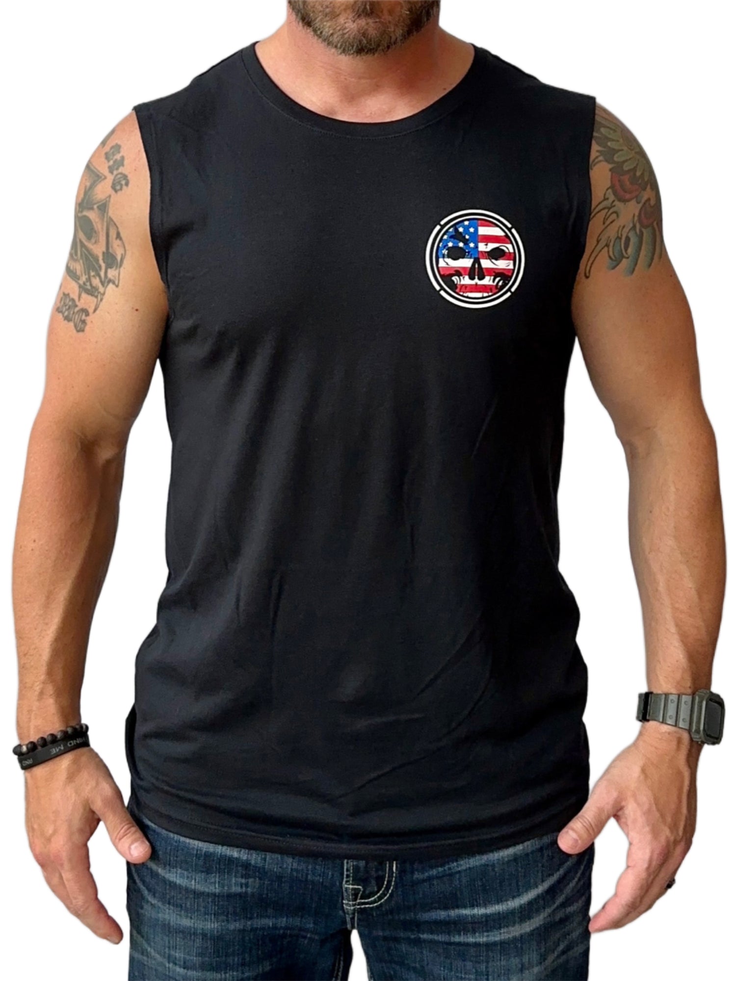 NEW! Men's Patriotic Cut-off T-Shirt