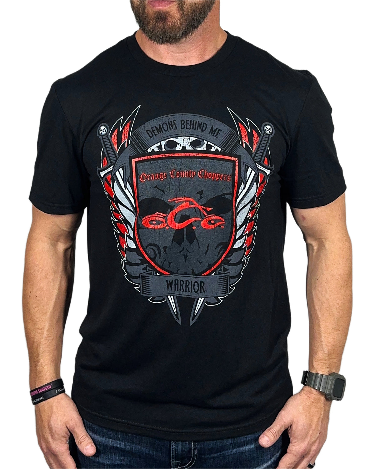 Orange County Choppers Collaboration "Warrior" Men's Black Premium Tee