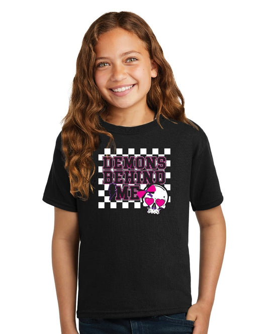 Youth Checkered Logo Unisex Moisture Management T-Shirt