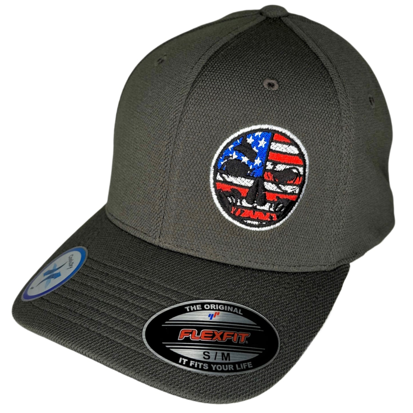 Flexfit "Never Fade" Charcoal Hat - Patriotic Circle