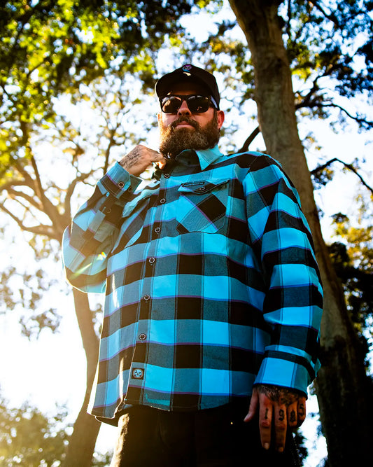 LIMITED EDITION Men’s “Survivor 2.0” Premium Stretch Flannel – Button-Down Collar
