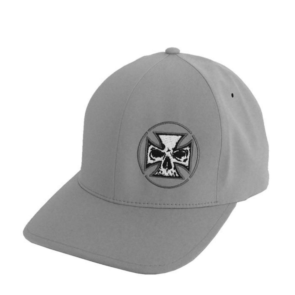 Delta Performance Fitted Hat White Cross