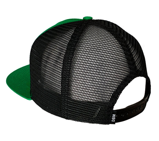 Green & Black Classic Trucker Cross Patch Hat