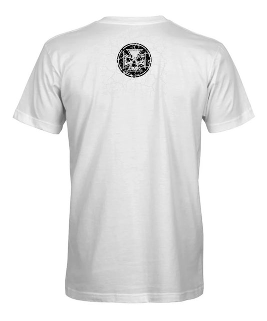 Men's White - Helmet & Pistons Light-Weight T-Shirt