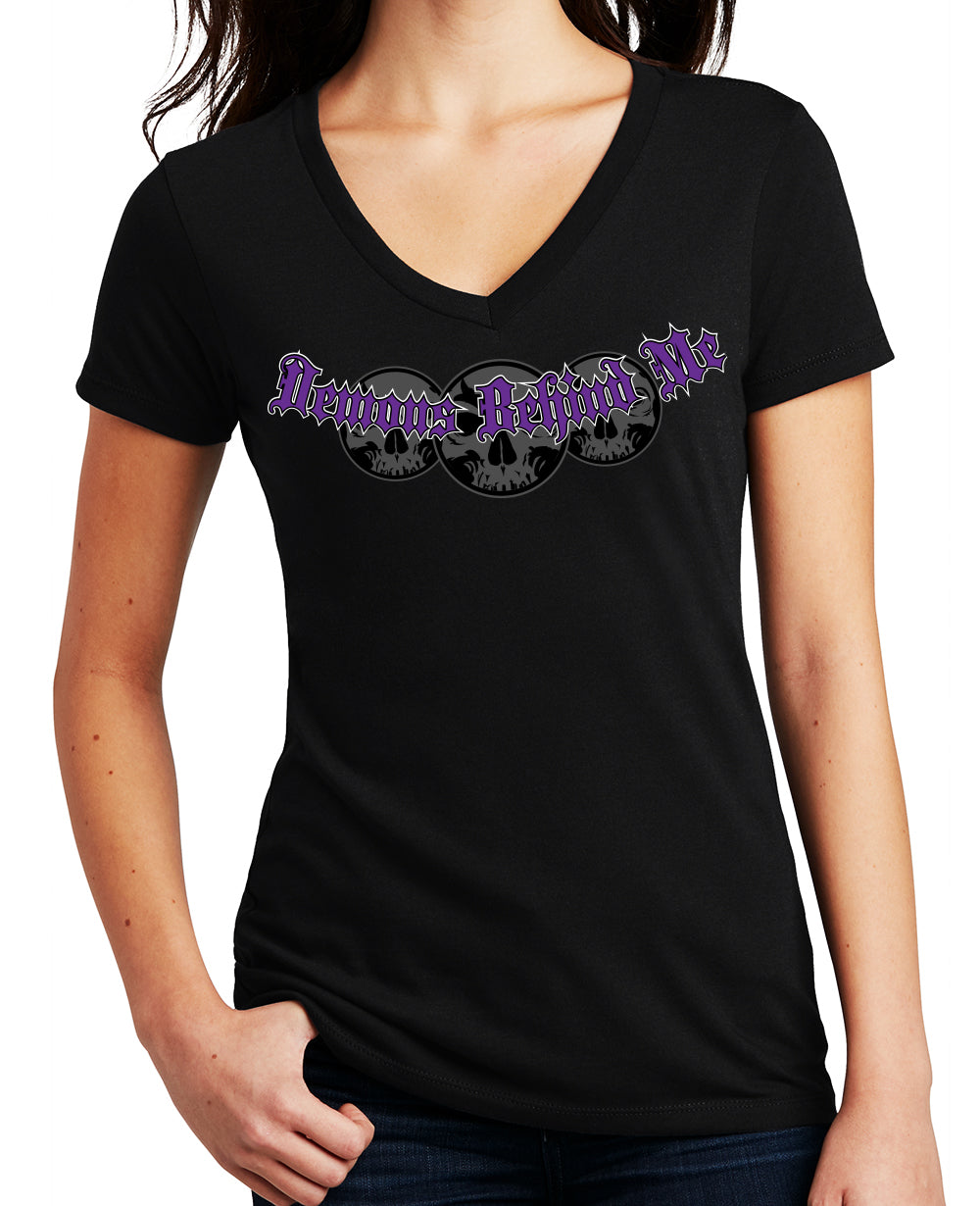 NEW! Women's Wings & Purple Cross Deep V T-Shirt 2.0