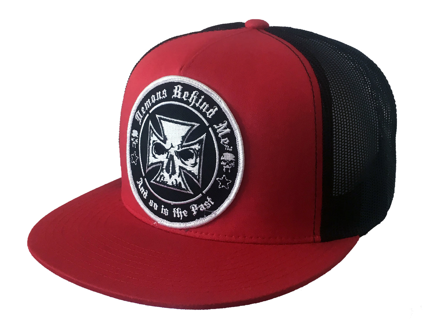 Red & Black Classic Trucker Cross Patch Hat